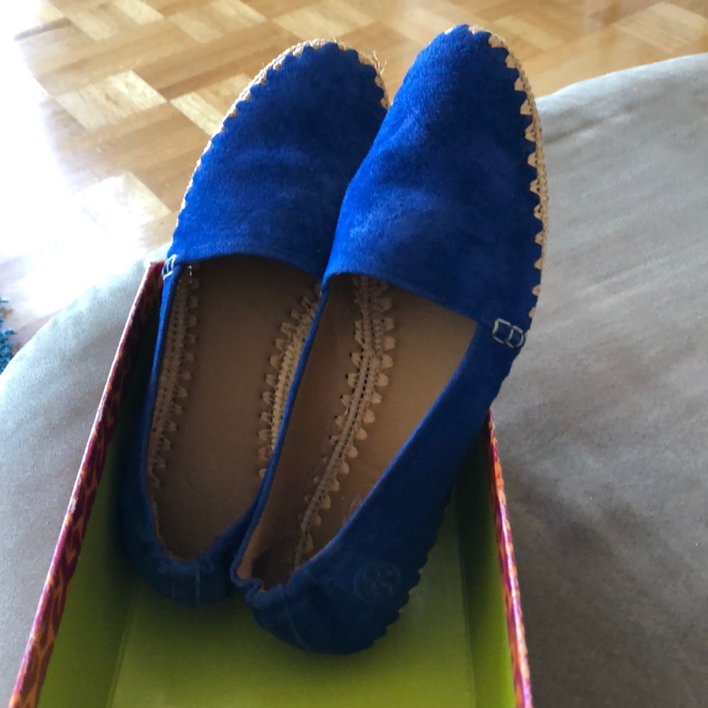 Tory Burch Espadrille Sued flat blue Pre-Owned